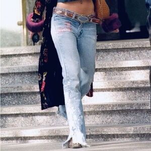 Miss Me Flap Pocket Lace Floral Bootcut Jeans